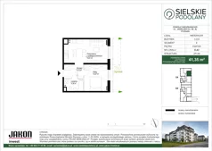 2 pokoje, mieszkanie 40,47 m², piętro 2, oferta nr E.B38, Sielskie Podolany, Poznań, Podolany, Podolany, ul. Jasielska 9
