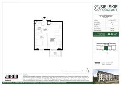 2 pokoje, mieszkanie 42,84 m², piętro 1, oferta nr A.A10, Sielskie Podolany, Poznań, Podolany, Podolany, ul. Jasielska 9