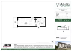 2 pokoje, mieszkanie 37,02 m², piętro 4, oferta nr A.A34, Sielskie Podolany, Poznań, Podolany, Podolany, ul. Jasielska 9