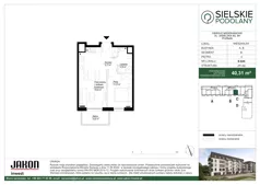 2 pokoje, mieszkanie 40,31 m², piętro 4, oferta nr B.B49, Sielskie Podolany, Poznań, Podolany, Podolany, ul. Jasielska 9