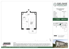2 pokoje, mieszkanie 40,34 m², piętro 4, oferta nr B.B51, Sielskie Podolany, Poznań, Podolany, Podolany, ul. Jasielska 9