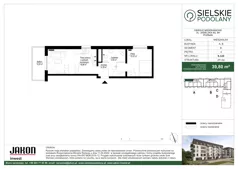 2 pokoje, mieszkanie 39,80 m², piętro 4, oferta nr B.A28, Sielskie Podolany, Poznań, Podolany, Podolany, ul. Jasielska 9
