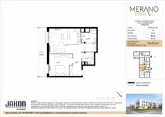 2 pokoje, mieszkanie 63,03 m², parter, oferta nr B2.A3, Merano Park II, Wolsztyn, ul. Klonowa 3