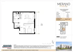 2 pokoje, mieszkanie 62,77 m², parter, oferta nr B3.B11, Merano Park II, Wolsztyn, ul. Klonowa 3