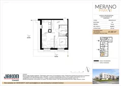 2 pokoje, mieszkanie 41,80 m², parter, oferta nr B3.B13, Merano Park II, Wolsztyn, ul. Klonowa 3