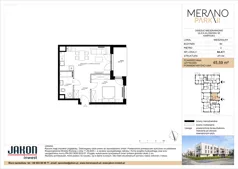 2 pokoje, mieszkanie 45,59 m², piętro 2, oferta nr B4.A11, Merano Park II, Wolsztyn, ul. Klonowa 3