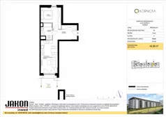 2 pokoje, mieszkanie 44,99 m², parter, oferta nr K5.A4, Kórnicka, Poznań, Rataje, Łacina, ul. Kórnicka