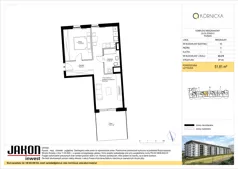 2 pokoje, mieszkanie 51,81 m², piętro 6, oferta nr K5.C78, Kórnicka, Poznań, Rataje, Łacina, ul. Kórnicka