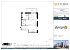 2 pokoje, mieszkanie 45,87 m², piętro 1, oferta nr B45, Rogoźno Centrum, Rogoźno, ul. Paderewskiego 19