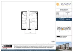 2 pokoje, mieszkanie 41,10 m², piętro 3, oferta nr A26, Rogoźno Centrum, Rogoźno, ul. Paderewskiego 19
