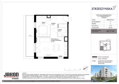 2 pokoje, mieszkanie 42,71 m², piętro 5, oferta nr 77.27, Strzeszyńska 77, Poznań, Podolany, ul. Strzeszyńska 77