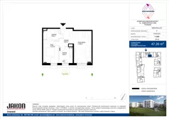 2 pokoje, mieszkanie 47,26 m², parter, oferta nr F.D68, Wieruszowska, Poznań, Grunwald, Junikowo, ul. Wieruszowska 4