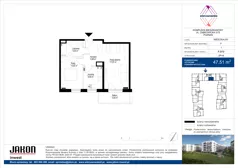 2 pokoje, mieszkanie 47,51 m², piętro 1, oferta nr F.D72, Wieruszowska, Poznań, Grunwald, Junikowo, ul. Wieruszowska 4