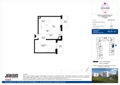 2 pokoje, mieszkanie 44,81 m², piętro 2, oferta nr F.B37, Wieruszowska, Poznań, Grunwald, Junikowo, ul. Wieruszowska 4