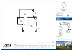 2 pokoje, mieszkanie 50,52 m², piętro 3, oferta nr F.A23, Wieruszowska, Poznań, Grunwald, Junikowo, ul. Wieruszowska 4