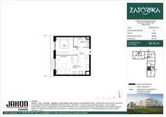 2 pokoje, mieszkanie 35,97 m², piętro 2, oferta nr A1.F85, Zatorska Home, Wrocław, Psie Pole-Zawidawie, Zakrzów, ul. Zatorska 146-150