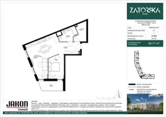 2 pokoje, mieszkanie 60,71 m², piętro 1, oferta nr A1.B24, Zatorska Home, Wrocław, Psie Pole-Zawidawie, Zakrzów, ul. Zatorska 146-150
