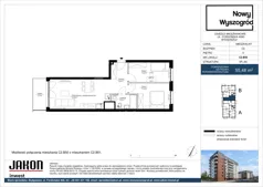 3 pokoje, mieszkanie 55,48 m², piętro 5, oferta nr C2.B50, Nowy Wyszogród, Bydgoszcz, Stary Fordon, ul. Fordońska 408