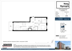 3 pokoje, mieszkanie 55,41 m², piętro 6, oferta nr C2.B54, Nowy Wyszogród, Bydgoszcz, Stary Fordon, ul. Fordońska 408