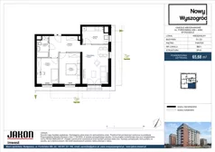 3 pokoje, mieszkanie 64,72 m², piętro 1, oferta nr C3.B35, Nowy Wyszogród, Bydgoszcz, Stary Fordon, ul. Fordońska 408