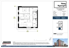 3 pokoje, mieszkanie 64,72 m², piętro 1, oferta nr C3.B35, Nowy Wyszogród, Bydgoszcz, Stary Fordon, ul. Fordońska 408