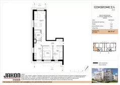 3 pokoje, mieszkanie 64,14 m², parter, oferta nr 2.A1, Gombrowicza 33, Gniezno, ul. Gombrowicza 33