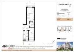 3 pokoje, mieszkanie 55,86 m², parter, oferta nr 3.A3, Gombrowicza 33, Gniezno, ul. Gombrowicza 33