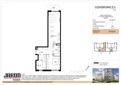 3 pokoje, mieszkanie 67,00 m², piętro 1, oferta nr 2.A8, Gombrowicza 33, Gniezno, ul. Gombrowicza 33