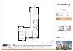 3 pokoje, mieszkanie 58,12 m², piętro 3, oferta nr 2.B32, Gombrowicza 33, Gniezno, ul. Gombrowicza 33