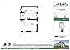 3 pokoje, mieszkanie 63,71 m², parter, oferta nr D.A2, Sielskie Podolany, Poznań, Podolany, Podolany, ul. Jasielska 9