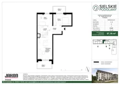 3 pokoje, mieszkanie 57,16 m², piętro 4, oferta nr B.B52, Sielskie Podolany, Poznań, Podolany, Podolany, ul. Jasielska 9