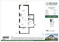 3 pokoje, mieszkanie 67,53 m², piętro 1, oferta nr E.A6, Sielskie Podolany, Poznań, Podolany, Podolany, ul. Jasielska 9