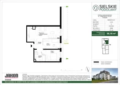 3 pokoje, mieszkanie 57,09 m², piętro 1, oferta nr C.B33, Sielskie Podolany, Poznań, Podolany, Podolany, ul. Jasielska 9