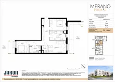 3 pokoje, mieszkanie 71,14 m², parter, oferta nr B1.A2, Merano Park II, Wolsztyn, ul. Klonowa 3