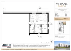 3 pokoje, mieszkanie 58,45 m², piętro 1, oferta nr B1.A3, Merano Park II, Wolsztyn, ul. Klonowa 3
