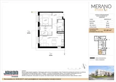 3 pokoje, mieszkanie 52,40 m², piętro 2, oferta nr B1.B21, Merano Park II, Wolsztyn, ul. Klonowa 3