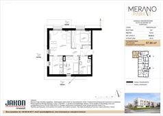 3 pokoje, mieszkanie 58,45 m², piętro 1, oferta nr B1.A3, Merano Park II, Wolsztyn, ul. Klonowa 3