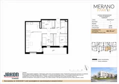 3 pokoje, mieszkanie 68,76 m², piętro 1, oferta nr A.B18, Merano Park II, Wolsztyn, ul. Klonowa 3