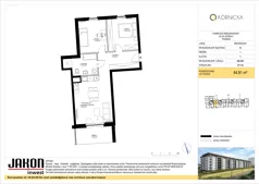 3 pokoje, mieszkanie 64,81 m², piętro 1, oferta nr K5.C61, Kórnicka, Poznań, Rataje, Łacina, ul. Kórnicka