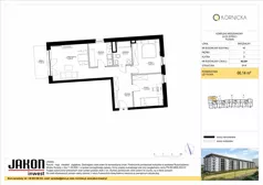 3 pokoje, mieszkanie 66,14 m², piętro 2, oferta nr K5.D91, Kórnicka, Poznań, Rataje, Łacina, ul. Kórnicka