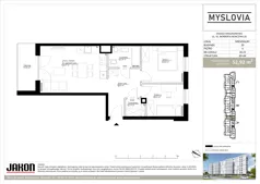 3 pokoje, mieszkanie 52,92 m², piętro 4, oferta nr 20.23, Myslovia, Mysłowice, ul. Ks. Norberta Bończyka 20