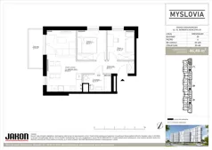 3 pokoje, mieszkanie 46,48 m², piętro 4, oferta nr 20.109, Myslovia, Mysłowice, ul. Ks. Norberta Bończyka 20