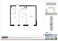 3 pokoje, mieszkanie 58,84 m², piętro 8, oferta nr 20.83, Myslovia, Mysłowice, ul. Ks. Norberta Bończyka 20