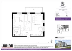 3 pokoje, mieszkanie 60,61 m², piętro 1, oferta nr 29.7, Bulwary Błonie, Błonie, ul. Narutowicza 46
