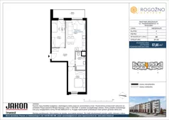 3 pokoje, mieszkanie 57,65 m², piętro 1, oferta nr A9, Rogoźno Centrum, Rogoźno, ul. Paderewskiego 19