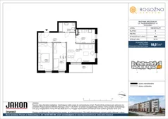 3 pokoje, mieszkanie 64,61 m², piętro 1, oferta nr B46, Rogoźno Centrum, Rogoźno, ul. Paderewskiego 19
