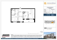 3 pokoje, mieszkanie 69,58 m², piętro 1, oferta nr B47, Rogoźno Centrum, Rogoźno, ul. Paderewskiego 19