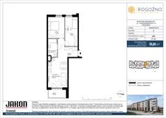 3 pokoje, mieszkanie 55,06 m², piętro 1, oferta nr B49, Rogoźno Centrum, Rogoźno, ul. Paderewskiego 19