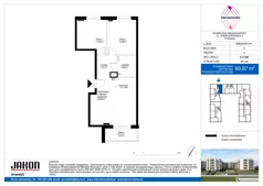 3 pokoje, mieszkanie 60,87 m², piętro 4, oferta nr C.C100, Wieruszowska, Poznań, Grunwald, Junikowo, ul. Wieruszowska 4