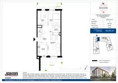 3 pokoje, mieszkanie 63,55 m², parter, oferta nr E.C74, Wieruszowska, Poznań, Grunwald, Junikowo, ul. Wieruszowska 4